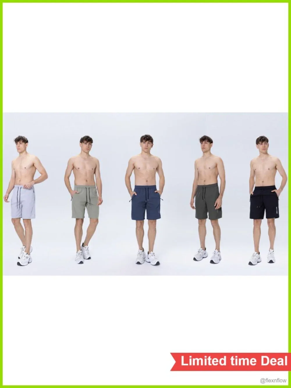 Men's Athletic Gym Shorts Quick Dry Running Basketball Shorts with Zipper